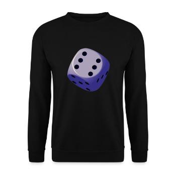 Würfel, Spiel, Spaß - Unisex Pullover - Schwarz - Vorne - Alina (178cm) & Michal (187cm)