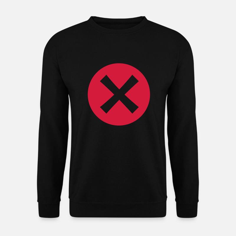 Häkchen Kreuz - Unisex Pullover - Schwarz