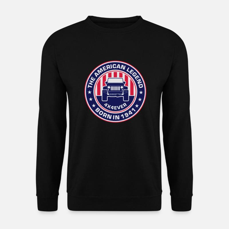 American Legend - Jeep Wrangler JK - Unisex Pullover - Schwarz