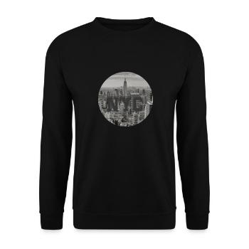 NYC - Unisex Pullover - Schwarz - Vorne - Alina (178cm) & Michal (187cm)