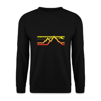Montagnes - Sweat-shirt Unisexe - noir - Devant - Alina (178cm) & Michal (187cm)