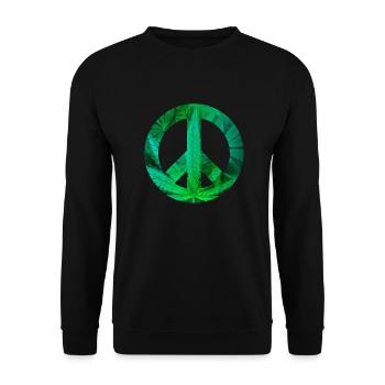 paix avec le chanvre - Sweat-shirt Unisexe - noir - Devant - Alina (178cm) & Michal (187cm)