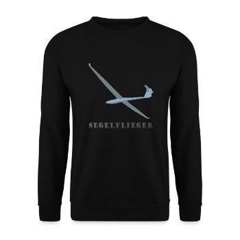 segelflieger - Unisex Pullover - Schwarz - Vorne - Alina (178cm) & Michal (187cm)