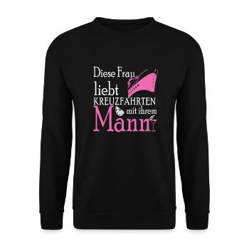 Kreuzfahrten mit dem Mann - Unisex Pullover - Schwarz - Vorne - Alina (178cm) & Michal (187cm)