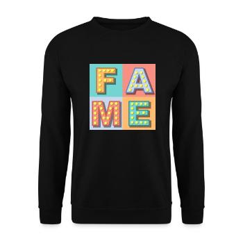 Fame - Unisex Pullover - Schwarz - Vorne - Alina (178cm) & Michal (187cm)