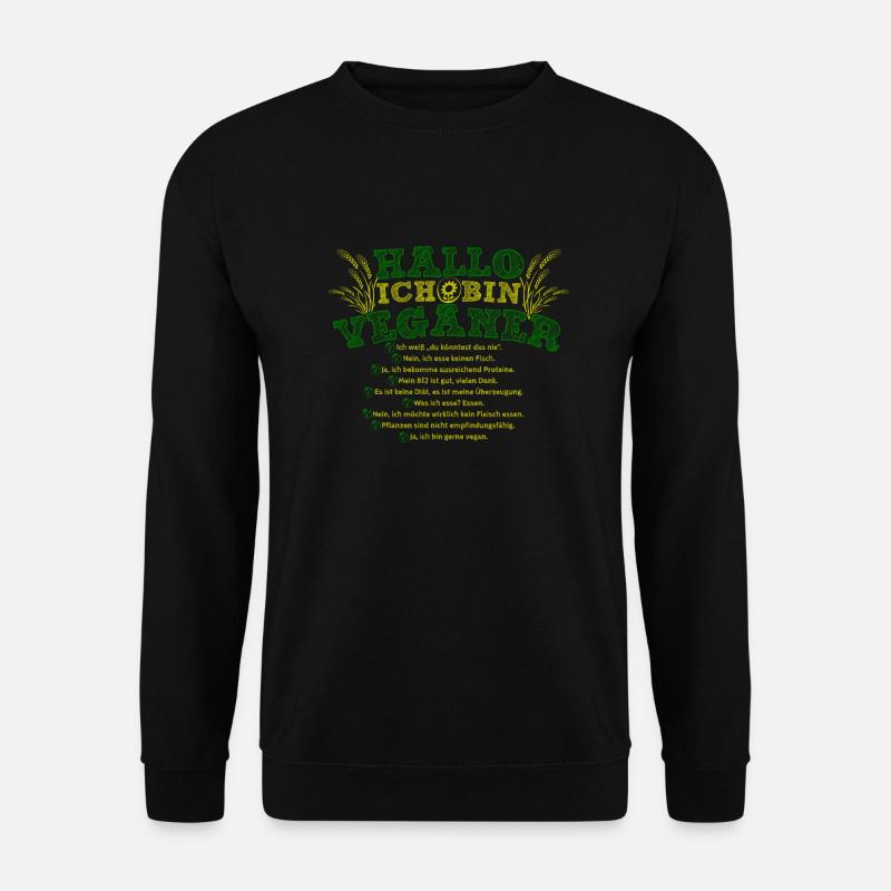 Veganer - Unisex Pullover - Schwarz