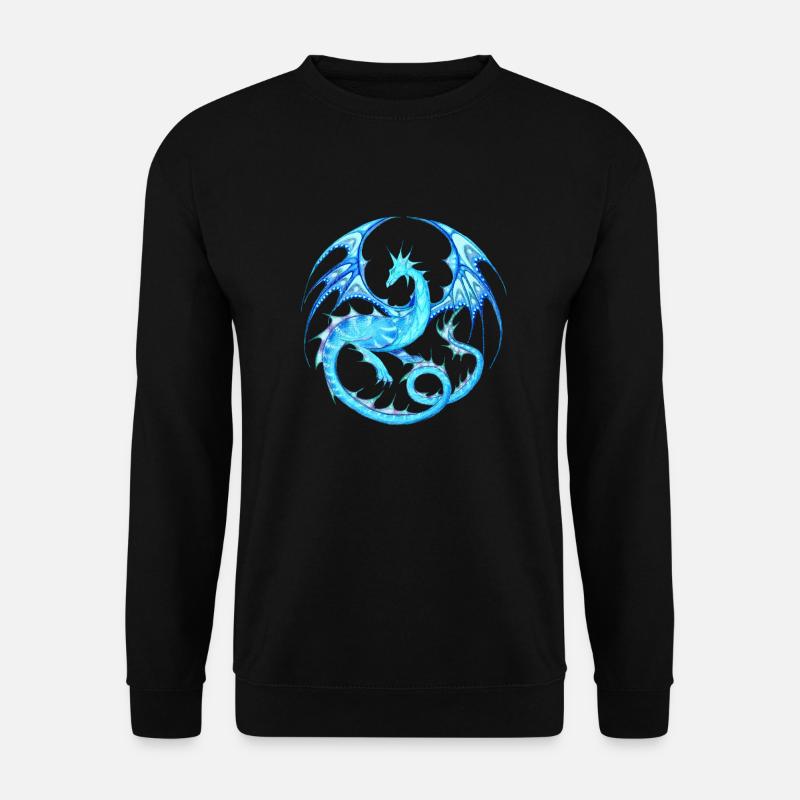 Drachenmandala_Eisdrache - Sweat-shirt Unisexe - noir