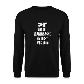 Die Nacht war lang - Unisex Pullover - Schwarz - Vorne - Alina (178cm) & Michal (187cm)