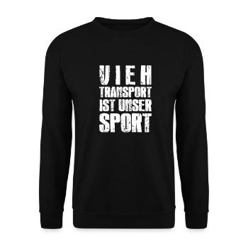 Viehtransport - Unisex Pullover - Schwarz - Vorne - Alina (178cm) & Michal (187cm)