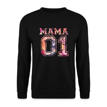 Mama 01 Weihnachten Partner Paar Liebe Geschenk - Unisex Pullover - Schwarz - Vorne - Alina (178cm) & Michal (187cm)