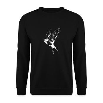 oiseau - Sweat-shirt Unisexe - noir - Devant - Alina (178cm) & Michal (187cm)