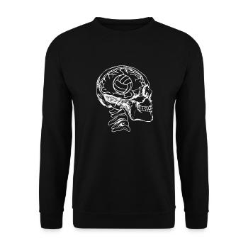 Volleyball in the head - Unisex Sweatshirt - black - Front - Alina (178cm) & Michal (187cm)