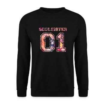 Soulsister 01 Partner Paar Freund BFF Freundin - Unisex Sweatshirt - black - Front - Alina (178cm) & Michal (187cm)