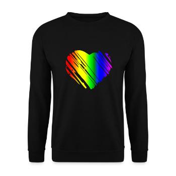 PRIDE HEART - Unisex Sweatshirt - black - Front - Alina (178cm) & Michal (187cm)