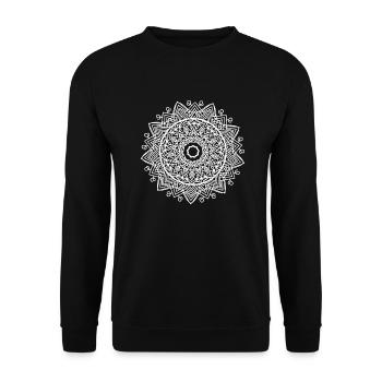 Mandala - Sweat-shirt Unisexe - noir - Devant - Alina (178cm) & Michal (187cm)