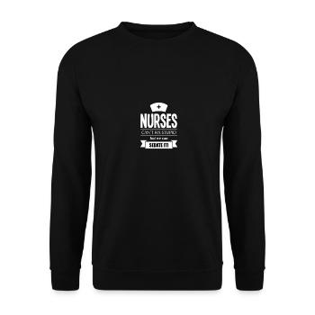 Nurse - Unisex Pullover - Schwarz - Vorne - Alina (178cm) & Michal (187cm)