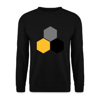 Wabe 5 - Unisex Pullover - Schwarz - Vorne - Alina (178cm) & Michal (187cm)