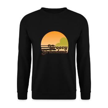GROOVY GRANDMA - Unisex Pullover - Schwarz - Vorne - Alina (178cm) & Michal (187cm)