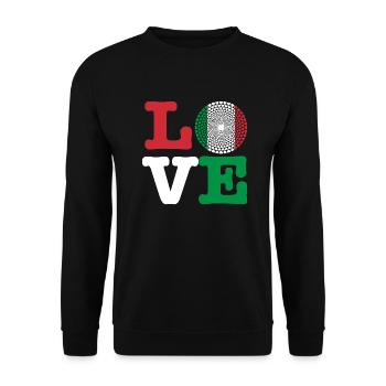 ITALIE COEUR - Sweat-shirt Unisexe - noir - Devant - Alina (178cm) & Michal (187cm)