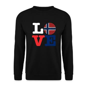 COEUR NORVÈGE - Sweat-shirt Unisexe - noir - Devant - Alina (178cm) & Michal (187cm)