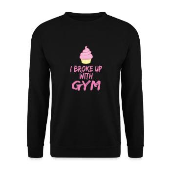 I've separated myself from the gym - Unisex Sweatshirt - black - Front - Alina (178cm) & Michal (187cm)