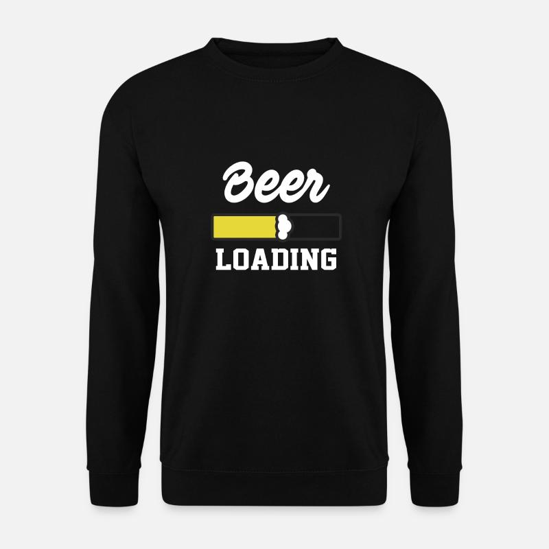 Bier tanken lustige Sprüche - Unisex Pullover - Schwarz