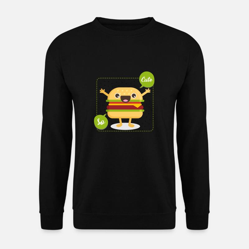 Süßer Hamburger - Unisex Pullover - Schwarz
