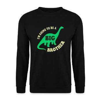 Big Brother To Be - Unisex Sweatshirt - black - Front - Alina (178cm) & Michal (187cm)