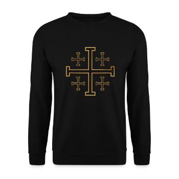 Christentum Collection - Unisex Pullover - Schwarz - Vorne - Alina (178cm) & Michal (187cm)