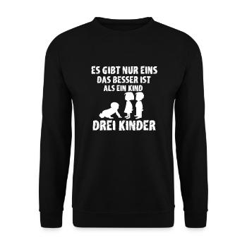 Drei Kinder - Unisex Pullover - Schwarz - Vorne - Alina (178cm) & Michal (187cm)