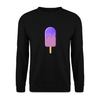 Eis am Stiel 002 AllroundDesigns - Unisex Pullover - Schwarz - Vorne - Alina (178cm) & Michal (187cm)