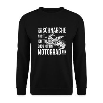 Motorcycle - I do not snore .. - T-shirt - Unisex Sweatshirt - black - Front - Alina (178cm) & Michal (187cm)