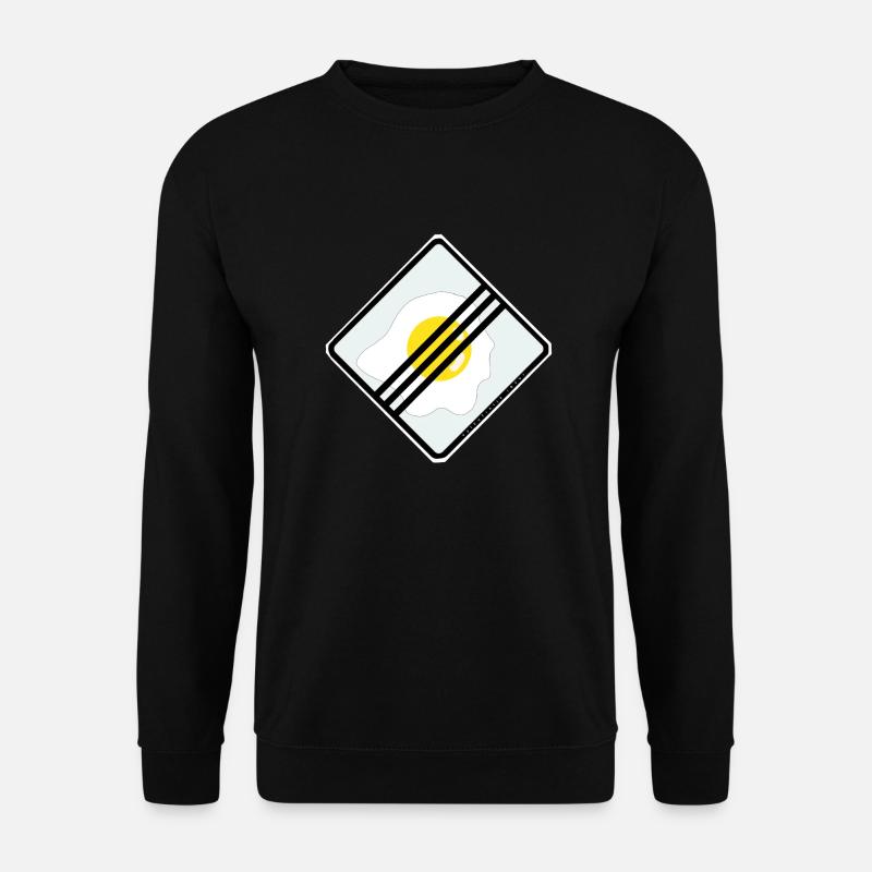 Traffic sign design: egg. - Unisex Sweatshirt - black