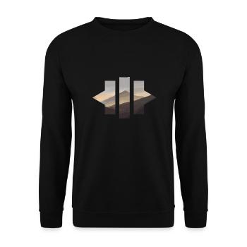 Geometric Mountains - Unisex Sweatshirt - black - Front - Alina (178cm) & Michal (187cm)