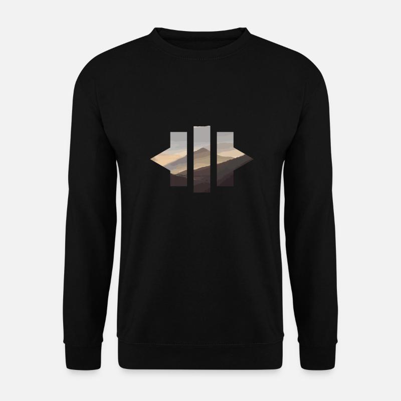 Geometric Mountains - Unisex Sweatshirt - black