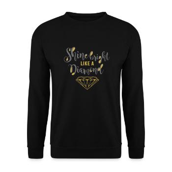 Shine Bright Diamond - Unisex Sweatshirt - black - Front - Alina (178cm) & Michal (187cm)