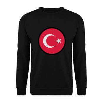 Im Zeichen der Türkei - Unisex Pullover - Schwarz - Vorne - Alina (178cm) & Michal (187cm)