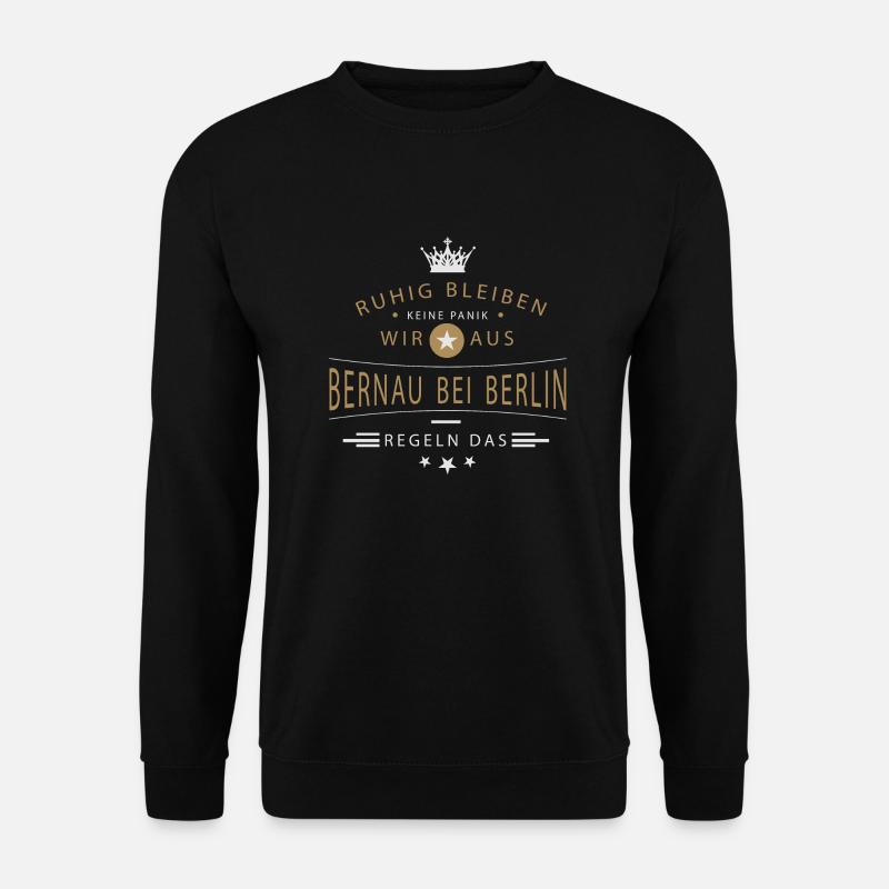 Bernau bei Berlin cooles Souvenir und witziges - Unisex Pullover - Schwarz