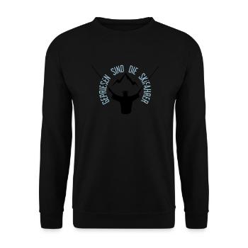 GEPRISEN SIND DIE SKIFAHR - Unisex Pullover - Schwarz - Vorne - Alina (178cm) & Michal (187cm)