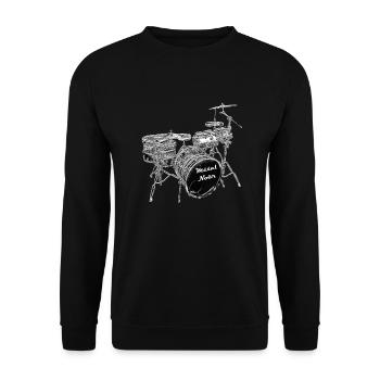 batterie - Sweat-shirt Unisexe - noir - Devant - Alina (178cm) & Michal (187cm)
