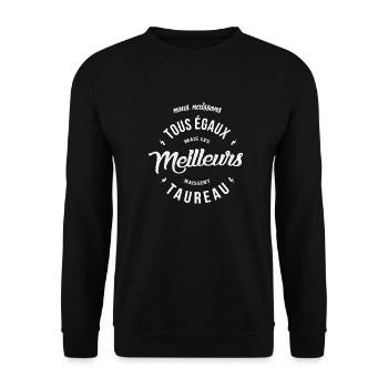 Les meilleurs naissent taureau - Sweat-shirt Unisexe - noir - Devant - Alina (178cm) & Michal (187cm)