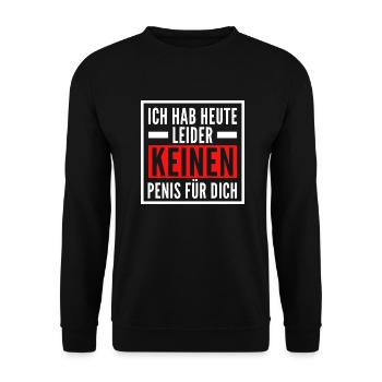 Männer - Kein Penis - Unisex Pullover - Schwarz - Vorne - Alina (178cm) & Michal (187cm)