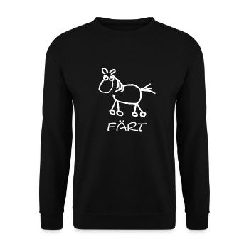 faert_weiss - Unisex Pullover - Schwarz - Vorne - Alina (178cm) & Michal (187cm)
