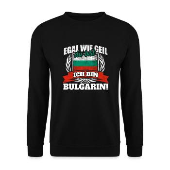 Bulgare Bulgarien Bulgarin bulgarisch Geschenk - Unisex Pullover - Schwarz - Vorne - Alina (178cm) & Michal (187cm)