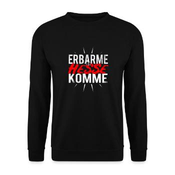 ERBARME DIE HESSEN KOMMEN LUSTIG GESCHENK - Unisex Pullover - Schwarz - Vorne - Alina (178cm) & Michal (187cm)