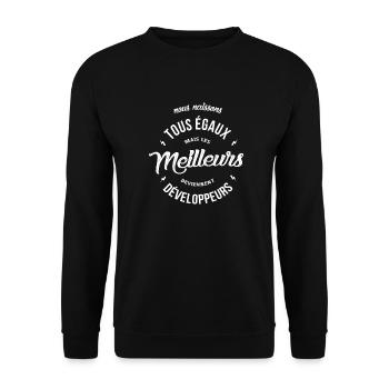 Les meilleurs deviennent développeurs - Sweat-shirt Unisexe - noir - Devant - Alina (178cm) & Michal (187cm)