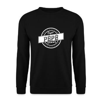 Super pépé - blanc - Sweat-shirt Unisexe - noir - Devant - Alina (178cm) & Michal (187cm)