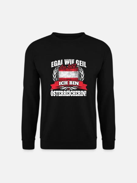 Österreicherin Österreich Österreichisch Geschenk - Unisex Pullover - Schwarz