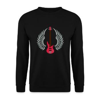 bass_guitar_072011_a_3c - Sweat-shirt Unisexe - noir - Devant - Alina (178cm) & Michal (187cm)