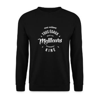 Les meilleurs deviennent Kiné - Sweat-shirt Unisexe - noir - Devant - Alina (178cm) & Michal (187cm)